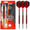 Harrows Fire Inferno 90% Tungsten Steel Tip Darts Set 23g | Inklusive roter Supergrip Ignite Schäfte & Micron Fire Flights | Erhältlich in verschiedenen Gewichten (21-26g)