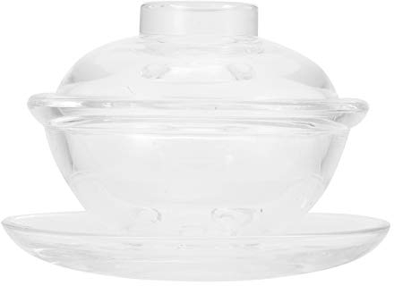 Cabilock Japanese Style Glass Bird's Nest Bowl Lid for Food Sauce Serving for Desserts and Household Tableware