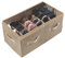 Moteph Shoe Organizer Closet Storage Solution with Clear Cover & Adjustable Dividers for Shoes, Handbags, Blankets, Linen, Clothing (Large - 24 Pairs, Light Brown)