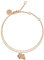 Radley 18ct Rose Gold Plated Double Jumping Dog Stone Edging Bracelet RYJ3154S