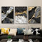 WADBTP Islamische Leinwand Bilder,Islamic Leinwand Malerei,Marble Background Allah Islamic Arabic Calligraphy Poster,Wohnzimmer Schlafzimmer Home Decor - Ohne Rahmen (Marmor A,3pcs-50 x 70 cm)