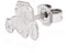 NKlaus Einzel Ohrstecker Traktor 10x8mm 925 Silber Ohrring teilmatt Ohrschmuck rhod. 13774