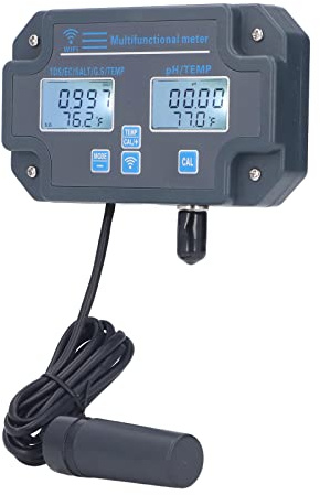 Hztyyier Smart Water Quality Tester, APP-Fernbedienung PH EC TDS Salt S.G Temperaturmesser Online-Monitor