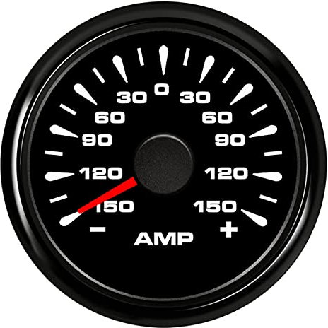 Luftqualitätsmessung 52mm AMP-Messgerät-Ampermeter-Ampermeter+/-50A wasserdichtes IP67 8 Farbbeleuchtung 12V 24V (Color : BN 150A)