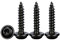Drenky Vis à Tôle Autoperceuses M3x12mm,50 Pièces Vis Autoforeuse Torx avec Rondelle Acier Inoxydable A2 V2A Noir Vis Bois à Tête Bombée Plate Dureté élevée,Entièrement Fileté