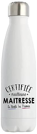 Gourde Isotherme Certifiée meilleure Maîtresse | Bouteille Thermos idée cadeau originale