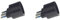 Adattatore da Viaggio con Presa Schuko 10A/16A 2P+T a Spina Elettrica 16A 3 pin, Adattatore Bipasso a Attacco Italiana 16A (2 Pezzi, Nero)