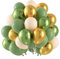 60 Stück Luftballons Grün Gold, Luftballons Salbeigrün, Avocado Metallic Gold Latex luftballons, Sage Olive Grüne Gold Helium Ballon für Geburtstag Baby Shower Hochzeit Tropische Safari Party Deko