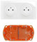 LEGRAND - Prise Electrique Double Céliane Surface Confort avec Plaque + Boîte à Encastrer - Prise Affleurante avec Socle Rétractable - Blanc