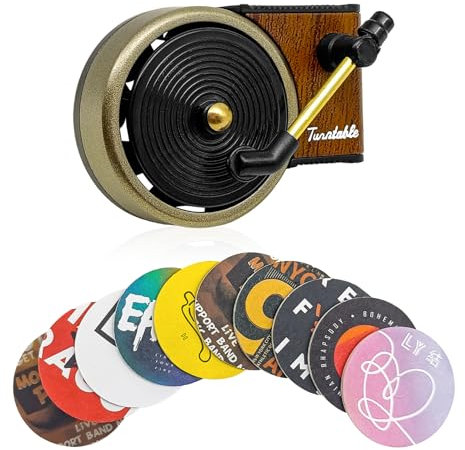 ZOKYUYS Record Player Air Freshener Car Vent Clip - Retro Record Player Design with 10 Pieces Aromatherapy Tablets Replacement Pads - Car Fragrance Diffusers Inter Decor Accessories