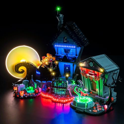 Update Version Led Light Set Compatible with Lego Disney Tim Burton's The Nightmare Before Christmas (No Lego), Decoration Lighting Set for 21351 The Nightmare Before Christmas Creative Toys