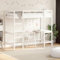 Cozynest Stockbett mit Sperrholzlatten Hochbett mit Schreibtisch Weiß 90x190 cm Massivholz Kiefer