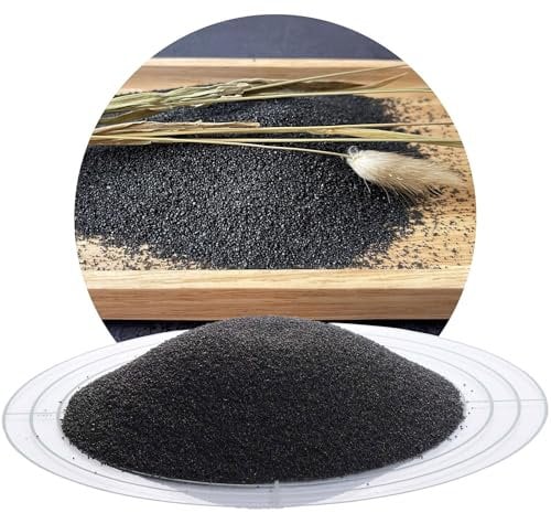 Schicker Mineral Dekosand schwarz 1,5 kg, ideal kombinierbar mit Kerzen, Teelichtern, Trockenblumen, Windlichtern und mehr, vielseitig für Deko anwendbar (Schwarz)