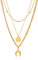 Epokus Layered Halsketten Gold,Goldene Kette Damen,Vergoldete Kette Mehrschichtige,Goldkette Damen mit Sonne- und Mond-Anhänger,Vintage Kette Halsband Ketten für Damen und Mädchen