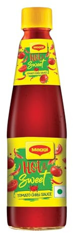 Maggi Hot & Sweet Tomaten Chilli Sauce 500g – Pikant & Süß, Ideal für Dips, Grillgerichte, Verfeinert Gerichte, Vielseitige Würzsauce, Perfekt zum Dippen mit Kajal