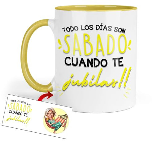 Kembilove Taza jubilacion | Regalos originales para jubilados | Jubilacion mujer | Jubilacion hombre | Regalos originales | Regalos jubilacion hombre (Modelo 2-4)