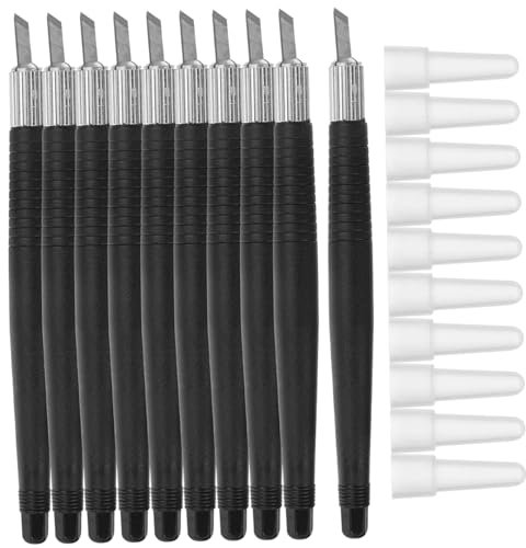 jojofuny 10 Piezas buril para herramienta tallando carpintería cincel de grabado juego de talla de madera kit de corte de talla cortador de talla a mano el plastico