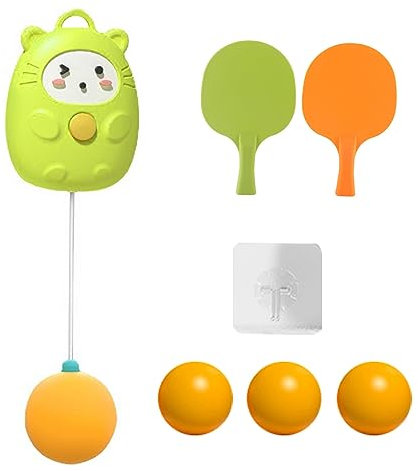 Hanging Table Tennis Trainer, Portable P i n g Pong Paddle Set for Kids with Racket and Balls Parent Child Door Pong Game Exerciser
