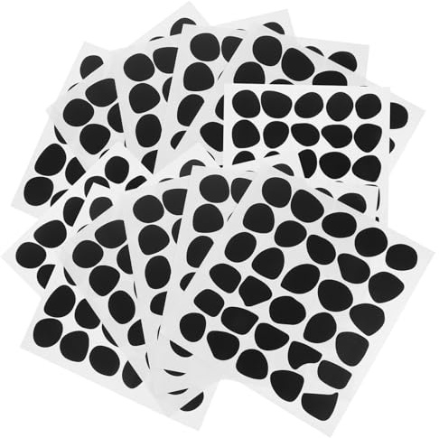 FONDOTIN 480 Schwarz Irreguläre Punkt Wandsticker Minimalistische Wandaufkleber für Schlafzimmer Kinderzimmer und Klassenzimmer Selbstklebend und Langlebig