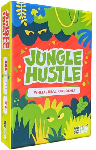 Party Snail Games Jungle Hustle: Fast-Paced Card Swapping Game | Trade, Bluff & Collect Sets | Quick-to-Learn Family Card Game for Kids, Teens & Adults | Great for Travel, Holidays & Game Night