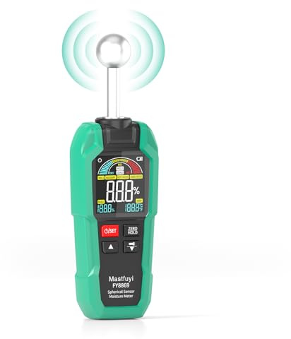 Mastfuyi Misuratore di Umidità Non Distruttivo,Misuratore di umidità senza contatto per su Legno,Pareti,Cantiere,Allarmi,Rivelatore Umidità 20-40 mm