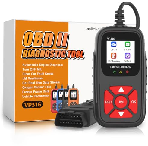 iKiKin OBD2 Diagnosegerät für ALLE Fahrzeuge ab 1996 | Fehlercodes Lesen & Lösen + Live-Daten direkt am Display | Kompatibel mit BMW, VW, Audi, Mercedes | CE-Zertifiziert & Plug & Play