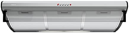 Teka C 9420 - Campana Extractora Clásica Integrada de 90 cm, Frente Soft en Acero Inoxidable Anti Huella, 3 Velocidades, Recirculación y Mandos Pulsantes, 2 lámparas LED, Color Acero Inoxidable