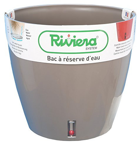 Riviera-Pot DE Fleurs EVA Rond Ø26-TAUPE