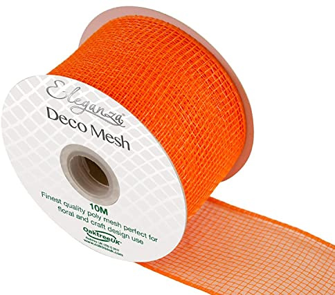 Eleganza Deco Mesh 63mm x 10m Orange No.04