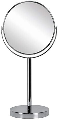 Kleine Wolke Kosmetikspiegel Base Mirror mit 5-facher Vergrößerung, Größe: 17 x 33 x 12 cm, Material: Metall/Glas, Silber