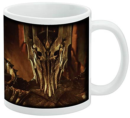 THE LORD OF THE RINGS Sauron Character Ceramic Coffee Mug, Novelty Gift Mugs for Coffee, Tea and Hot Drinks, 11oz, White