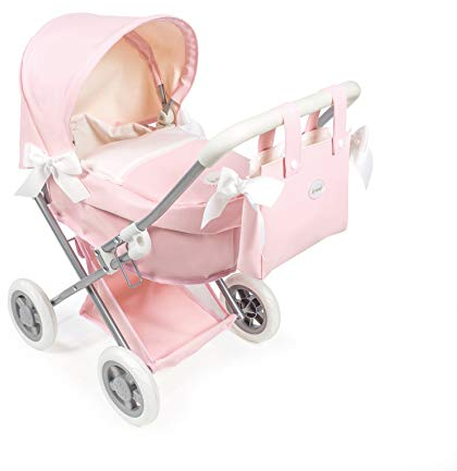 Diset La Nina - Kleiner Kinderwagen aus Kunstleder, rosa Puppen, Farbe 65049