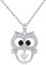 Eule Kette Damen 925 Sterling Silber Opal Kette Tiere Halskette Eule Anhänger 5A Zirkon Halskette Opal Eule Schmuck für Mutter Mama Frauen Tochter Mädchen Frau Eulen Geschenk Muttertagsgeschenk