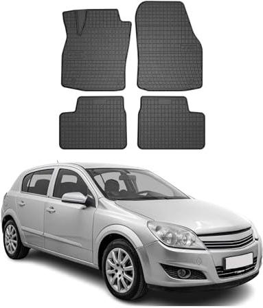 OMAC Fußmatten für Opel Astra H 2004-2014 Gummi 4tlg Schwarz | Automatten, Gummimatten, Allwetter, Antirutsch, fahrzeugspezifisches Produkt, wasserdicht