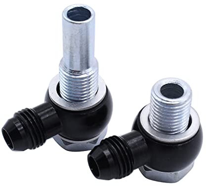 2PC 6AN x 1/4NPSM 90 Degree Banjo Fittings for 4L80E GM Transmission Oil Cooler