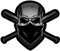 Samunshi Bandit Skull Totenkopf Aufkleber Autoaufkleber für Motorrad Fahrrad Roller oder Auto Sticker Schädel Totenschädel (20x17cm Bandit Skull Totenkopf)