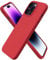ORNARTO Compatible with iPhone 14 Pro Max Case 6.7, Slim Liquid Silicone 3 Layers Full Covered Soft Gel Rubber Case Cover-Red
