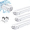 Ikodm 24W LED Feuchtraumleuchte 150 cm 6000K Kaltweiß 4080 lm Wannenleuchte, Doppelt T8 LED Röhre, IP65 Leuchtstoff lamp, Wannenleuchte, Garagenlampen, Bürodeckenleuchte, Gartenleuchte, 4 Stück