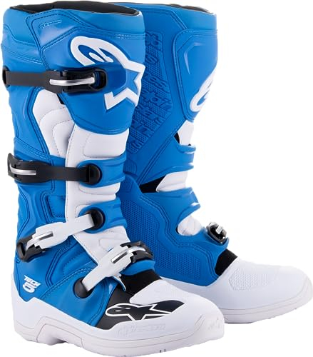 Alpinestars Tech 5 Stivali motocross (White/Blue,9 (43))
