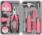 Hi-Spec 24pc Pink Tool Kit for Women – Mini DIY Household Set with Starter Basic Hand Tools for Home & Office, Compact Toolbox for Ladies DIY Projects and Everyday Use