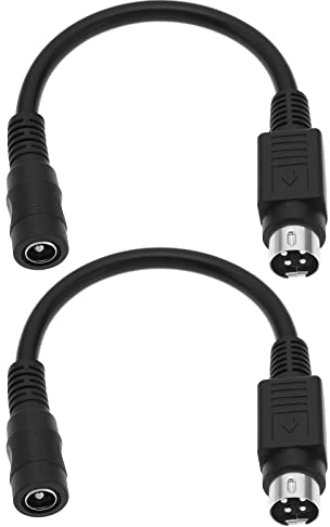 EMSea 2 Stück DC 5,5 X 2,1 Mm Buchse auf 4-poliger Stecker Adapterkabel Netzkabel DC auf 4-poliges Netzkabel Zubehör für Festplatten-Videorecorder LCD-Fernseher