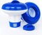 Towviy 2PCS Dispensador Cloro Piscina Flotante, Dispensador Químico para Piscinas Flotador Cloro para Piscinas de Plastico para Juego Acuático, Estanque (13.5x12x4.5cm, Azul Blanco)