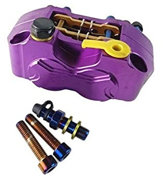 MSAFGY Moto RPM Pinza Freno Pompa Freno 82mm Montaggio 4 Pistone Radiale Compatibile con Scooter Rsz Jog Force Dirt Bike Modifica (Color : Purple)