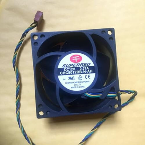 CHC8012BB-N-AH 8038 Ventilateur de refroidissement 80 mm x 38 mm DC 12 V 0,37 A 4 broches