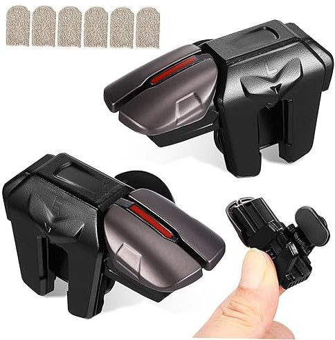 Amosfun Mobile Game Controller Trigger Mit Ergonomischen Fingerschutzhandschuhen Kompatibel Mit Meisten Smartphones Und Schutzhüllen Elastischem Clip Für Kratzfesten Touchscreen-Schutz Und
