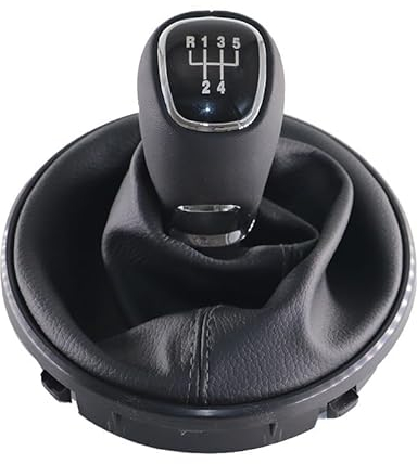 Auto Schaltknauf Für Skoda Für Fabia 2 II MK2 Für Combi Für Scout 2007 2008 2009 2010 2011 2012-2014 Auto Shift Schaltknauf Hebel Gaitor Boot Abdeckung Car Schaltknauf Knauf (Farbe : 5 Speed Set)
