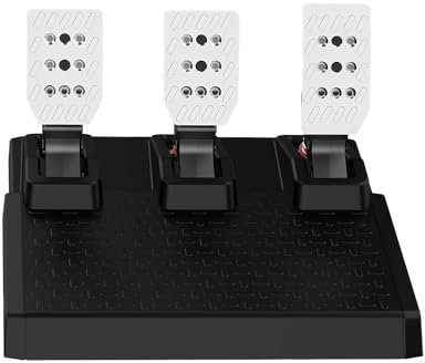 NBCP Racing Pedals, Gaming Steering Wheel Pedal Set, High-Precision Racing Pedals with Adjustable Brake Force, Swappable Springs, Adjustable, Durable for Logitech G920 Racing Wheels