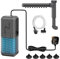 Petyoung 4- in- 1 Fish Tank Filter, Adjustable 600L/H Internal Aquarium Filter Pump with Spray Bar, 6W Silent Submersible Filter for 20-40L Small Tanks
