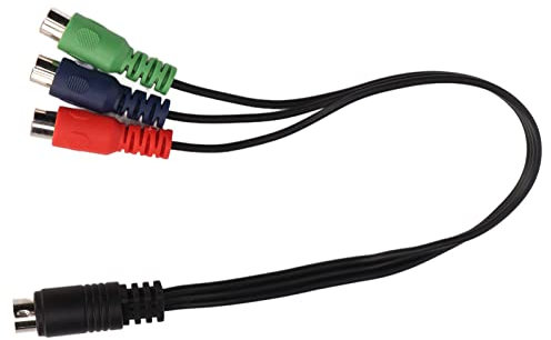 GOWENIC Câble MINI DIN 9 Broches vers 3, Fil de Cuivre Pur, Matériau PVC, Haute Précision, Signal Clair, Plug and Play, pour Câble Adaptateur Vidéo, Longueur 11,8 Pouces