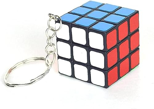 Cube Schlüsselanhänger Speed Cube Schlüsselanhänger Mini Würfel für Würfel Geschenk Schlüsselanhänger Sequentielle Puzzles Gehirnaufgaben (3 x 3)